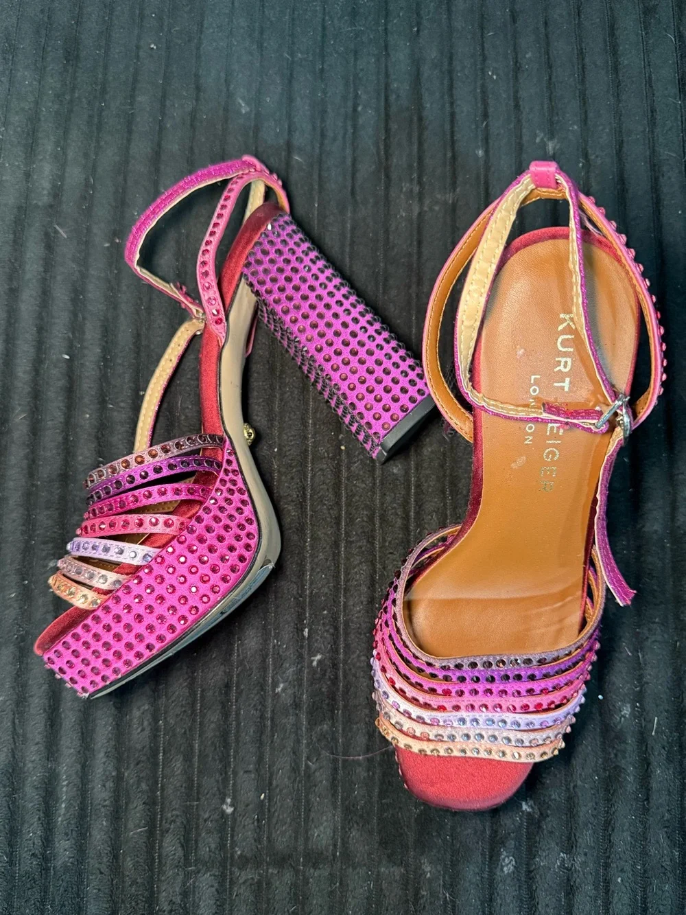 Kurt Geiger Crystal Platform Sandals